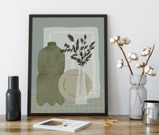 Plakat Martwa natura z butelką 2