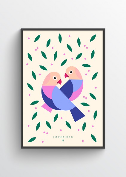 Plakat Love Birds Plakat Love Birds