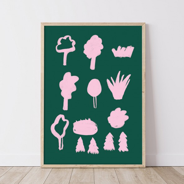 Plakat Pink Forest