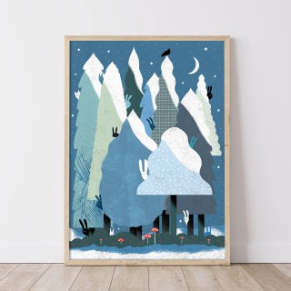 Plakat Las zima 2