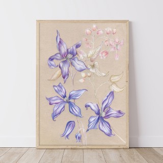Plakat Fioletowe kwiaty 2