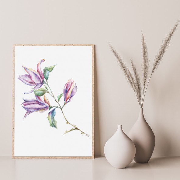 Plakat Japoński fiolet