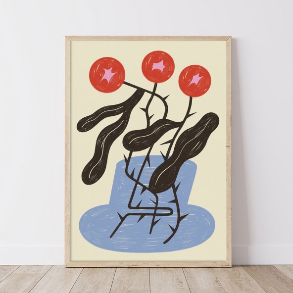 Flower In Vase Poster