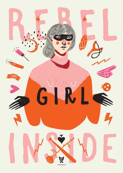 Plakat Rebel girl inside Plakat Rebel girl inside