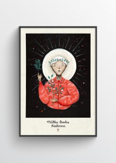 Plakat Matka Boska Roślinna 2