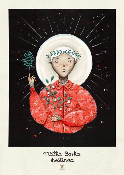 Plakat Matka Boska Roślinna Plakat Matka Boska Roślinna