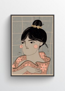 Bathroom Portrait Poster 2