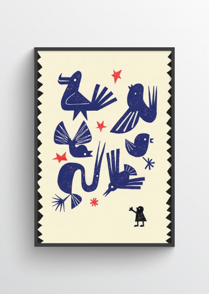 Plakat Ptasiors in the sky