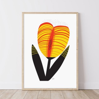 Plakat Tulipan żółty 2
