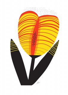Plakat Tulipan żółty