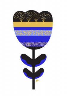 Plakat Tulipan niebieski