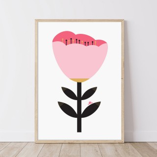 Plakat Tulipan różowy 2
