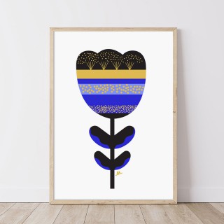 Plakat Tulipan niebieski 2