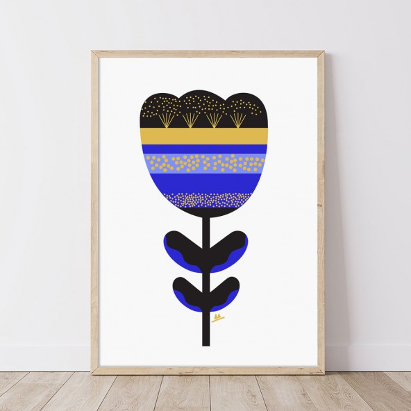 Blue Tulip Poster Blue Tulip Poster