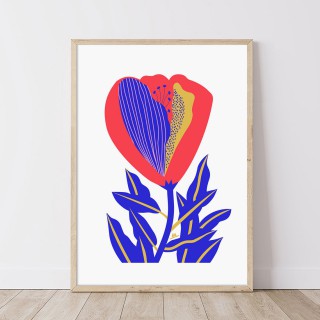 Plakat Kwiat czerwony 2