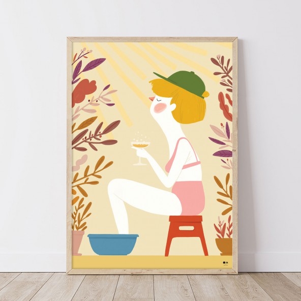 Plakat Lato na balkonie