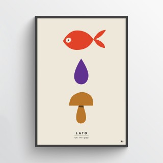Plakat Ryby Wino Grzyby 2