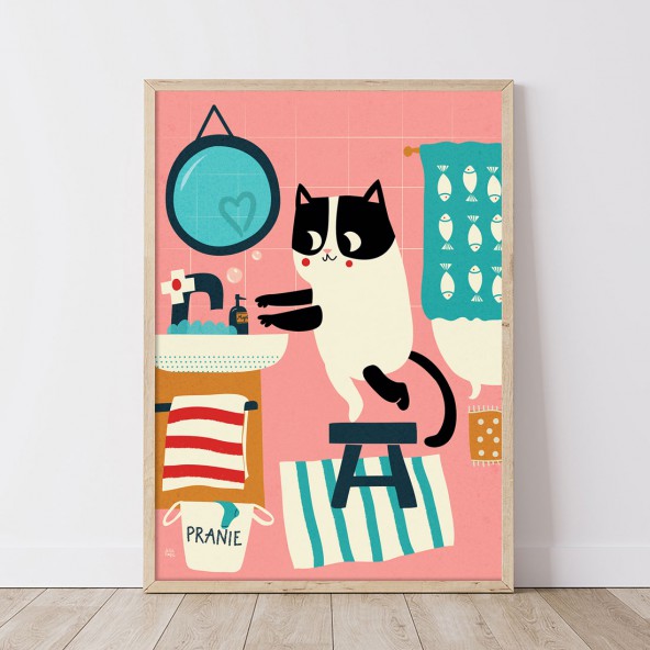 Cat In The Bathroom Poster Cat In The Bathroom Poster