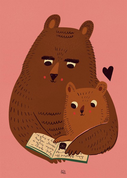 Plakat Misie czytają Plakat Misie czytają