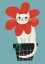 Cat Flower Poster
