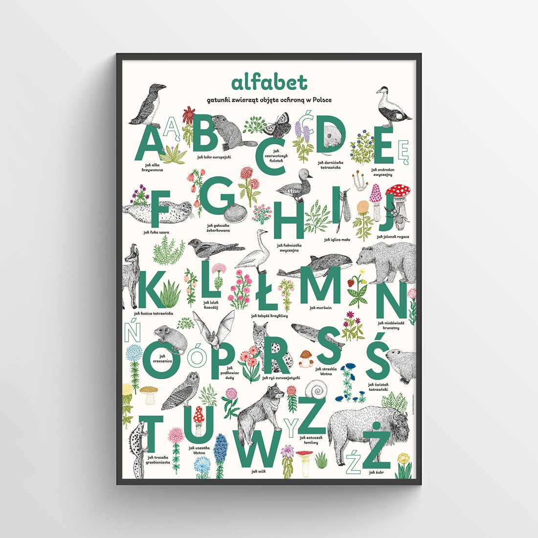 Plakat Kasi Walentynowicz "Alfabet"