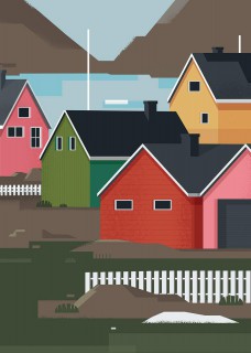 Plakat Kulusuk domki II