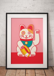 Plakat Maneki-Neko 2