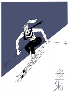 Plakat Ski
