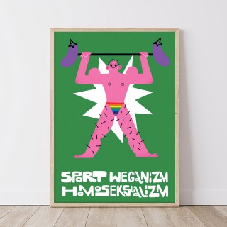 Plakat Sport weganizm I 2