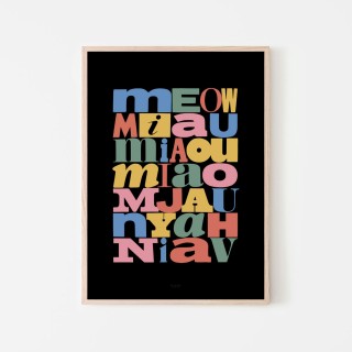 Plakat Kocie języczki ciemne 2