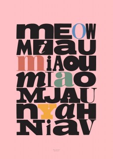 Kocie języczki pink Poster