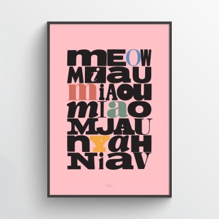 Kocie języczki pink Poster 2