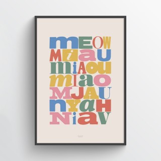 Plakat Kocie języczki jasne 2