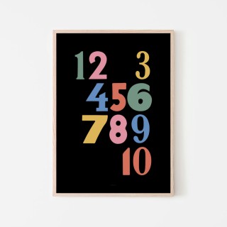 Plakat Cyfry ciemne 2