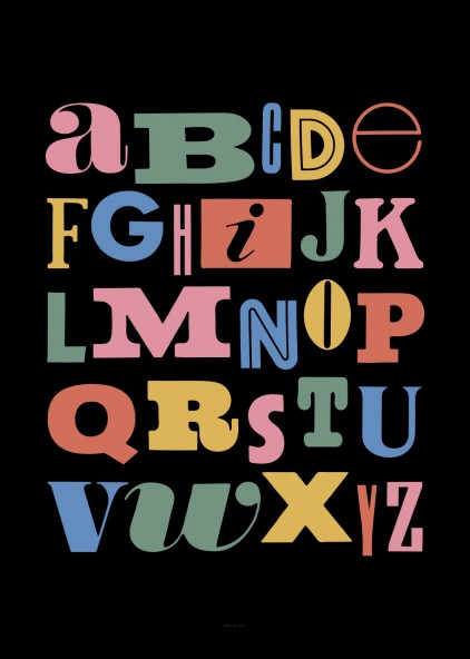 Plakat Alfabet ciemny