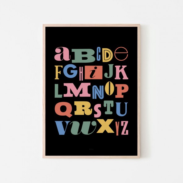 Plakat Alfabet ciemny
