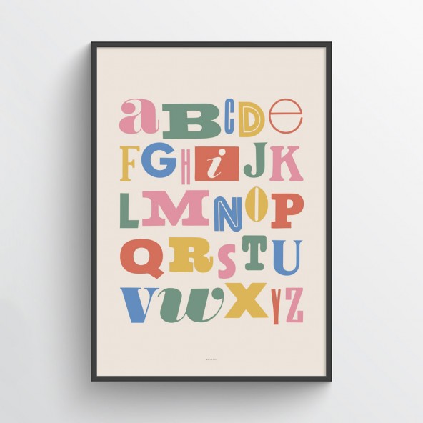 Alfabet bright Poster