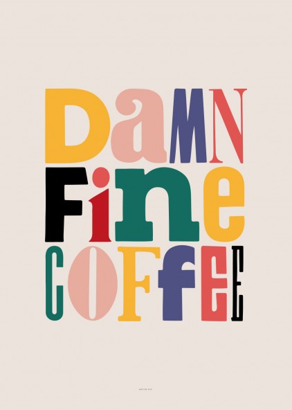 Plakat Damn Fine Coffee jasne