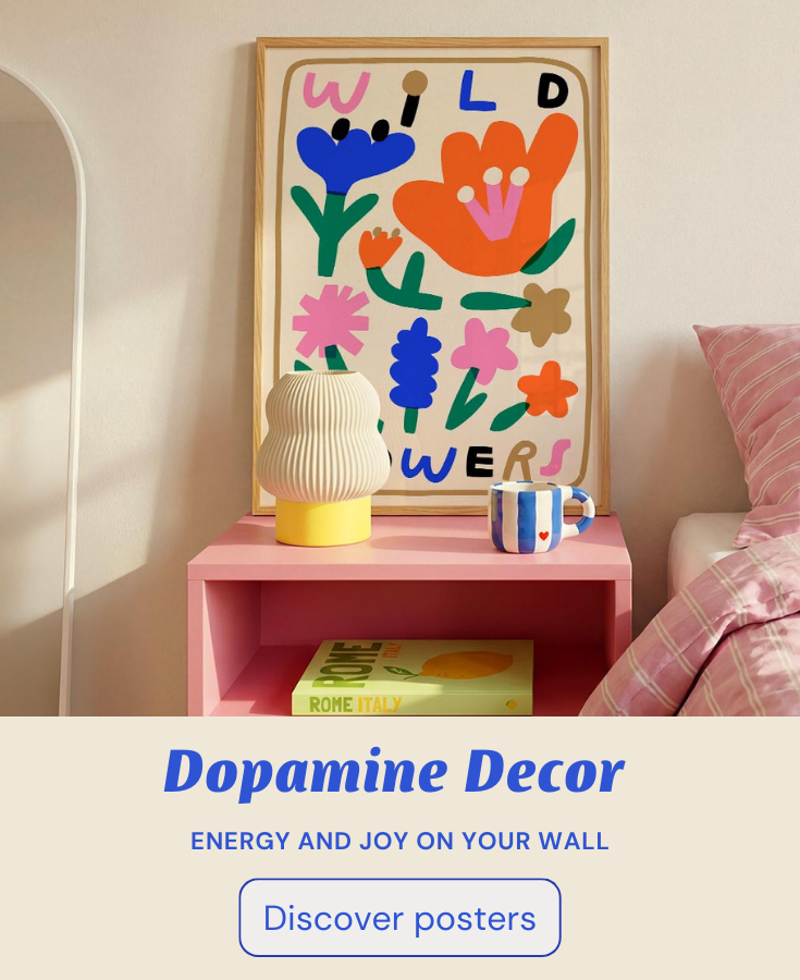 Poster in Dopamine Decor style 